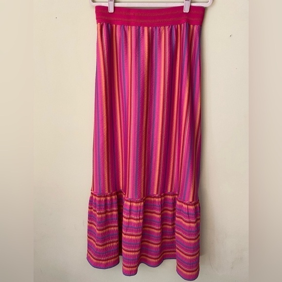 Isaac Mizrahi Striped Maxi Skirt M - Picture 2 of 5